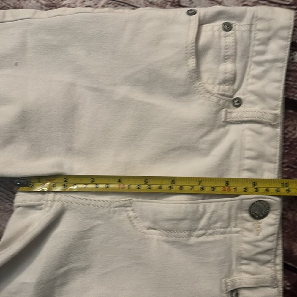 Free People White Skinny Denim Jeans Casual 27 Classic Boho Festival Costal - Picture 6 of 8